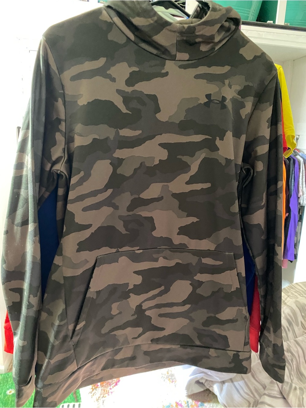 Under Armour Green Camo Pullover Hoodie